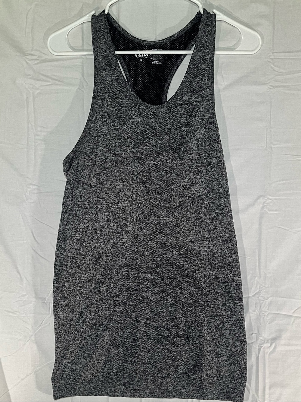 ZYIA Active Gray Heather Racerback Tank Medium Yoga Gym